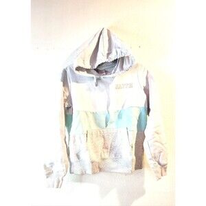 No Boundaries unisex  Hoodie Sweatshirt  color white light green and grey Sz S